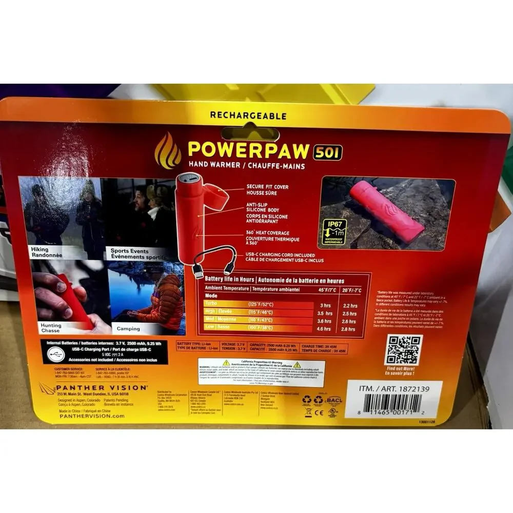 Powerpaw 501 Rechargeable Hand Warmers (Pack of 2)